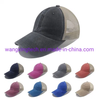 Cappello da baseball in mesh all&prime;ingrosso in pelle scamosciata, stampa 3D personalizzata e con bordati Tappo regolabile con chiusura a scatto