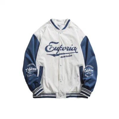 Giacca Varsity in lana con patched uomo