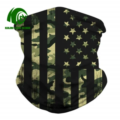 KANGO Latest Custom Logo Print collo cuffia fazzoletto sport Outdoor Sciarpa a bandana tubolare con testa antiusura