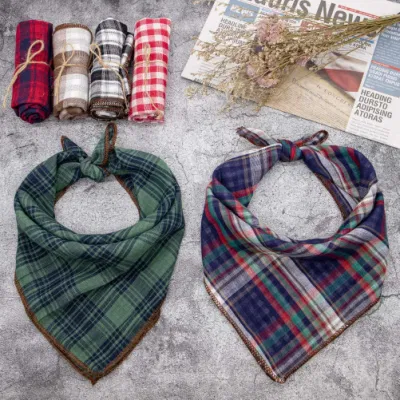 Triangolo reversibile lavabile Soft cotone Dog Bandanas per piccoli e. Cane medio