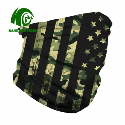 KANGO Latest Custom Logo Print collo cuffia fazzoletto sport Outdoor Sciarpa a bandana tubolare con testa antiusura