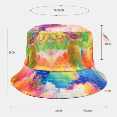 Secchio reversibile con tie tie tie in commercio con tappi Unisex personalizzati Cappello