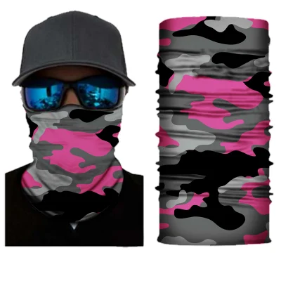 Bandana senza giunte stampato su ordinazione respirabile del fronte di sport esterno del coperchio della mascherina del collo del tubo multifunzionale della guaina