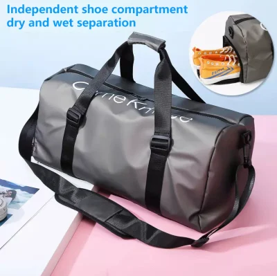 Organizer per borse a forma di borsone, palestra e fitness all&prime;aperto con logo personalizzato Borsa a tracolla Set Designer Luxury da viaggio per bagagli da uomo e. Donne con scomparto per scarpe