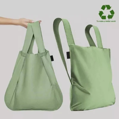 Zaino in tote BSCI LVMH ISO riciclato pieghevole e pieghevole Borsa per la spesa in tela di cotone