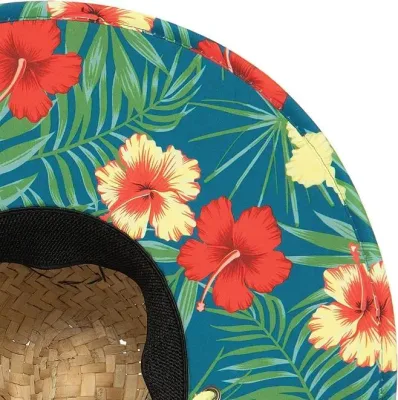Palma intrecciata, Hang Ten Beach, Active Outdoor Straw Lifeguard Cappello Sun con copricapo regolabile con cordoncino in paglia