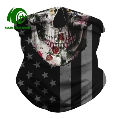 KANGO Latest Custom Logo Print collo cuffia fazzoletto sport Outdoor Sciarpa a bandana tubolare con testa antiusura