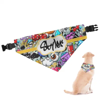 Bandanas cane personalizzato all&prime;ingrosso PET Bandana personalizzato Plaid sublimazione cane Bandana per uomini Donne