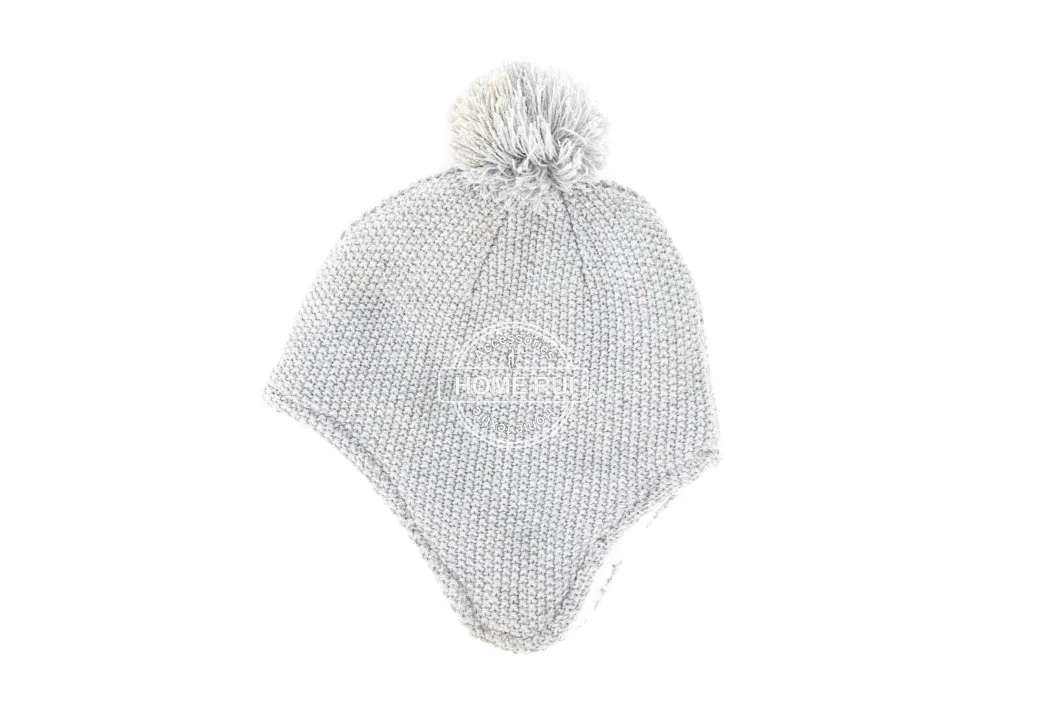 Winter Boys Girls Warm Unisex Bomber Hunting Earflaps Fleece Soft Ball Knit Sports Thermal Beanie Bonnet Hat