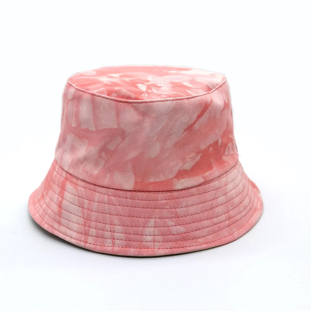 OEM Cotton Tie Dying Printing Bucket Hat Summer Beach Visor Bucket Hat