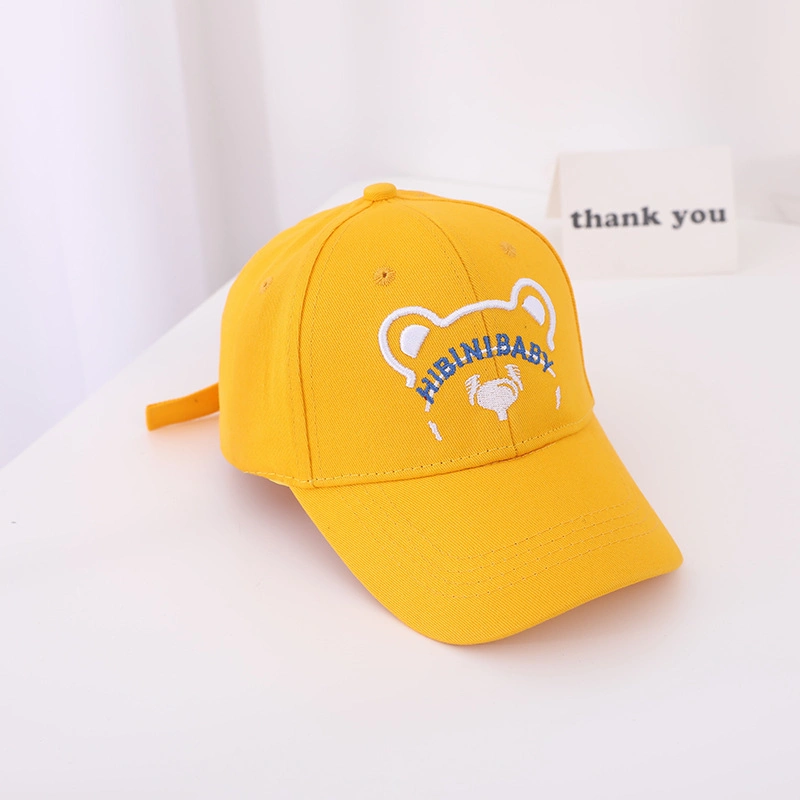 6-Panel Simple and Fashion Cute Bear Children&prime;s Baseball Caps Cotton Caps