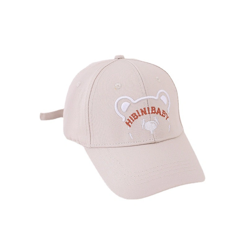 6-Panel Simple and Fashion Cute Bear Children&prime;s Baseball Caps Cotton Caps