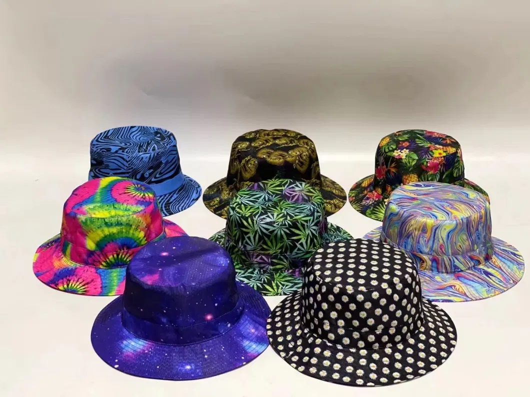Unisex New Summer Easy Bucket Fashion Print Hat Cap Custom Sublimation Bucket Hat