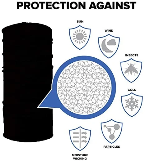 Wholesale Neck Scarf Paisley Pattern Silk Wear Warmer Tube Bandana Reflective Custom Logo
