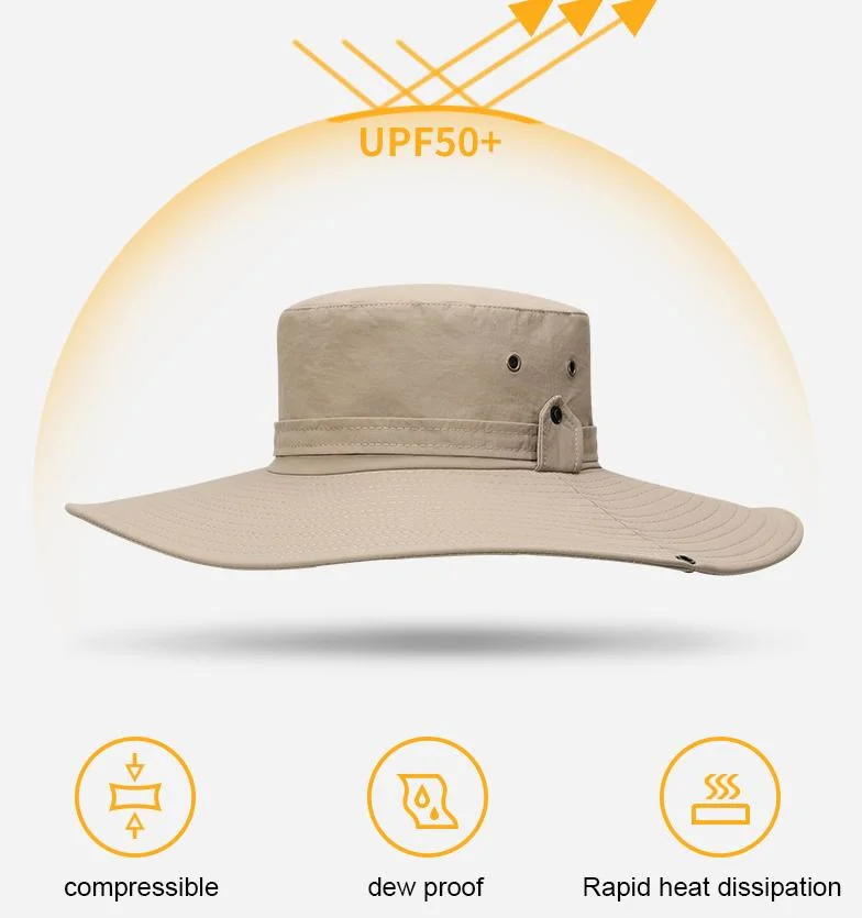 Sun Hat Women&prime;s/Men&prime;s Fishing Hat Upf 50 UV Protection Wide-Brimmed Hat