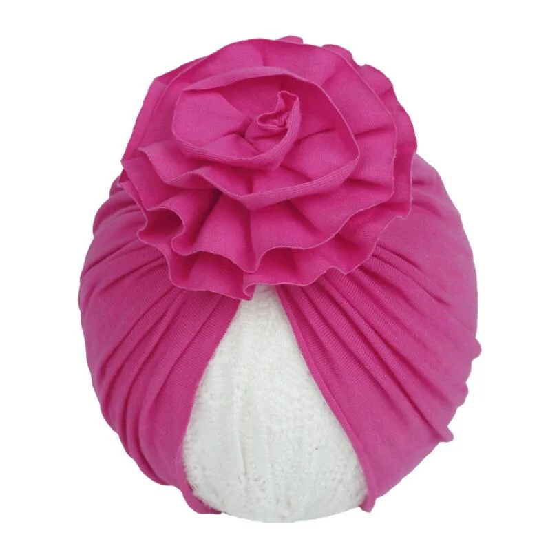 New Born Baby Turban Hat Combed Cotton Baby Girls Headband