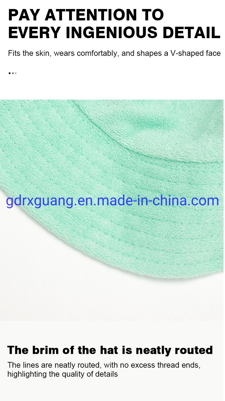 Quality Blank Terry Towel Cotton Fisherman Bucket Hats for Women Men