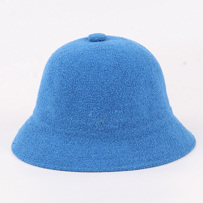 Wholesale Spring Autumn Fashion Multicolor Plain Terry Bucket Hat Fisherman Hat for Adults