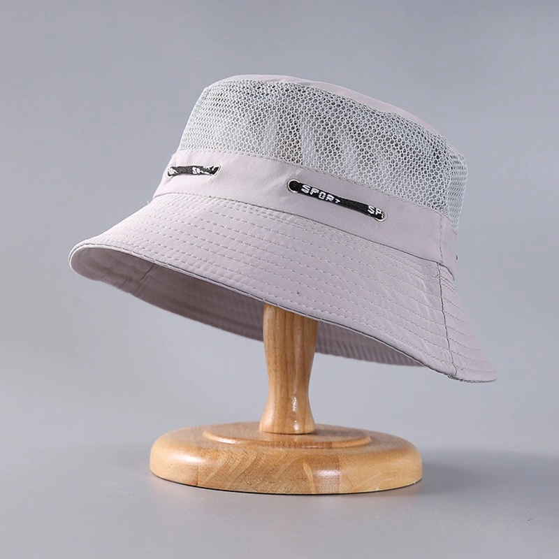 Custom Breathable Bucket Cap Splicing Net Sunscreen Hat Wholesale Waterproof Fisherman Hats