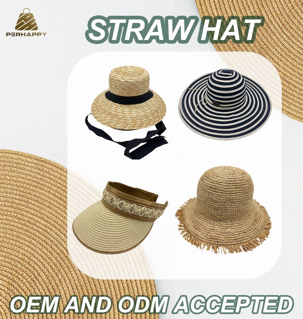 Luxury Women Beach Sunshade Foldable Wide Brim Panama Straw Hats