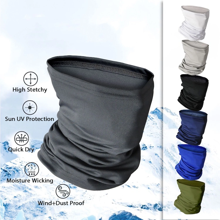 New Breathable Mesh Fabric Headscarf Balaclava Face Scarf, Customized Pescar Maschera Seamless Neck Tube Bandanas Head Wraps for Hiking Fishing Camping