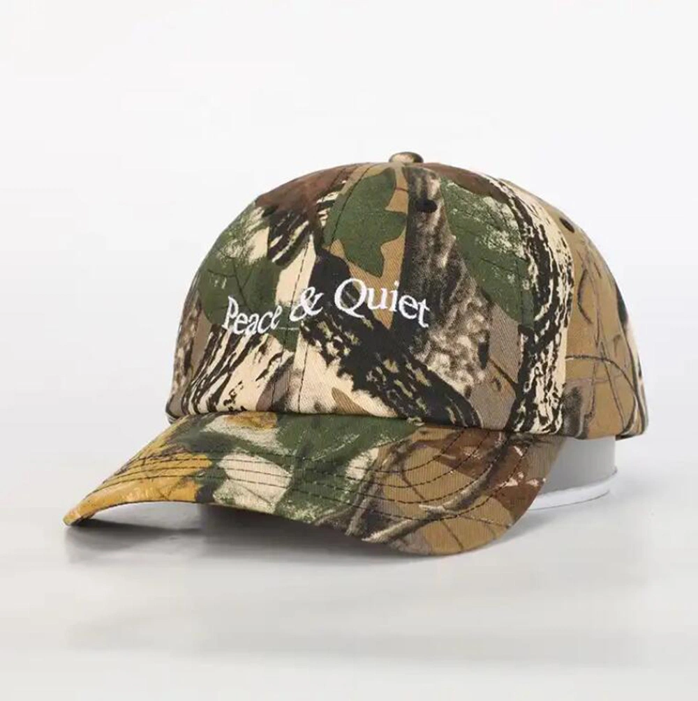 High Quality Embroidery Logo 6 Panel Sport Camouflage Dad Hat Wholesale Custom Camo Cotton Gorras ODM OEM Mens Trendy Vintage Baseball Cap Hat