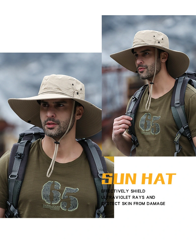 Sun Hat Women&prime;s/Men&prime;s Fishing Hat Upf 50 UV Protection Wide-Brimmed Hat