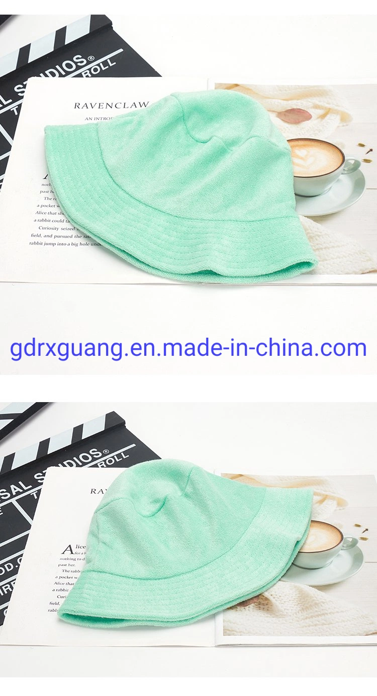 Quality Blank Terry Towel Cotton Fisherman Bucket Hats for Women Men