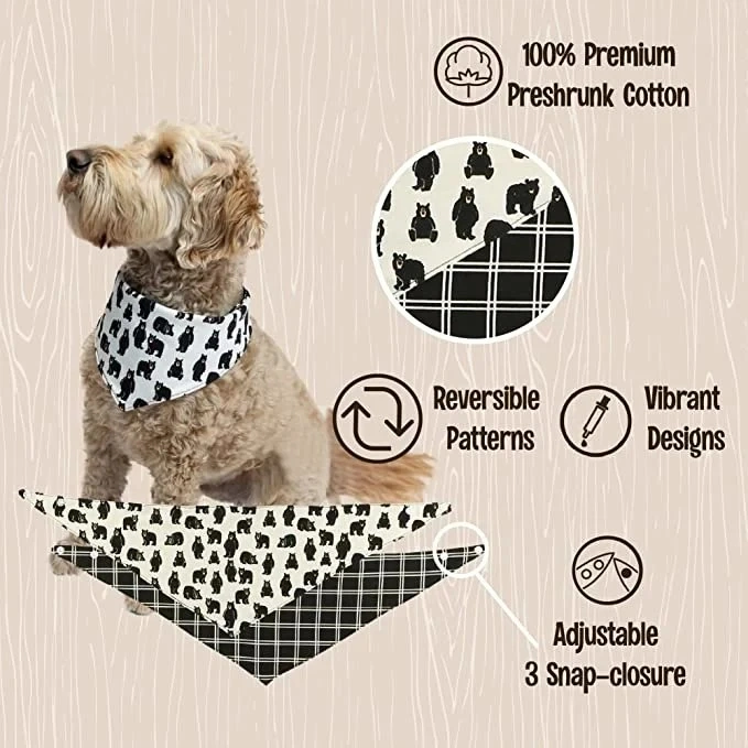 Pet Accessories Triangle Scarf Mouth Water Towel Buttoned Dog Bandana Small Large Dog Teddy Cat