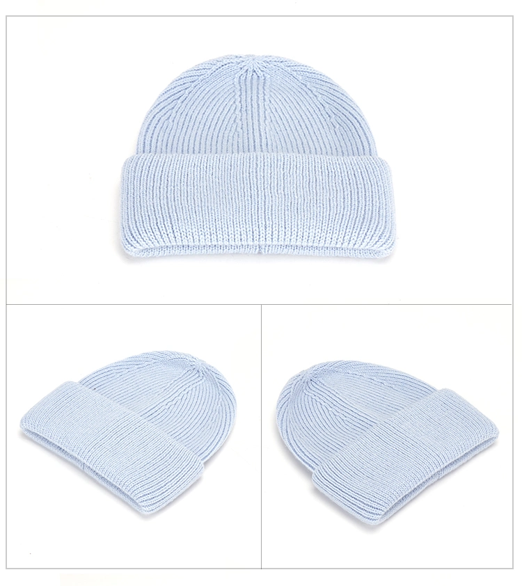 Designer Warm Custom Logo Winter Beanie Hats for Men Women