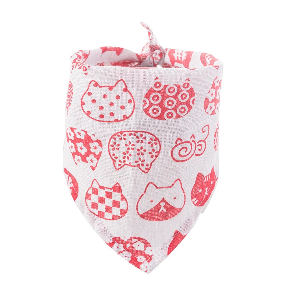 Bandanas Manufacturer Personalized Wholesale Soft 100% Cotton Double Layer Printed Pet Dog Bandana