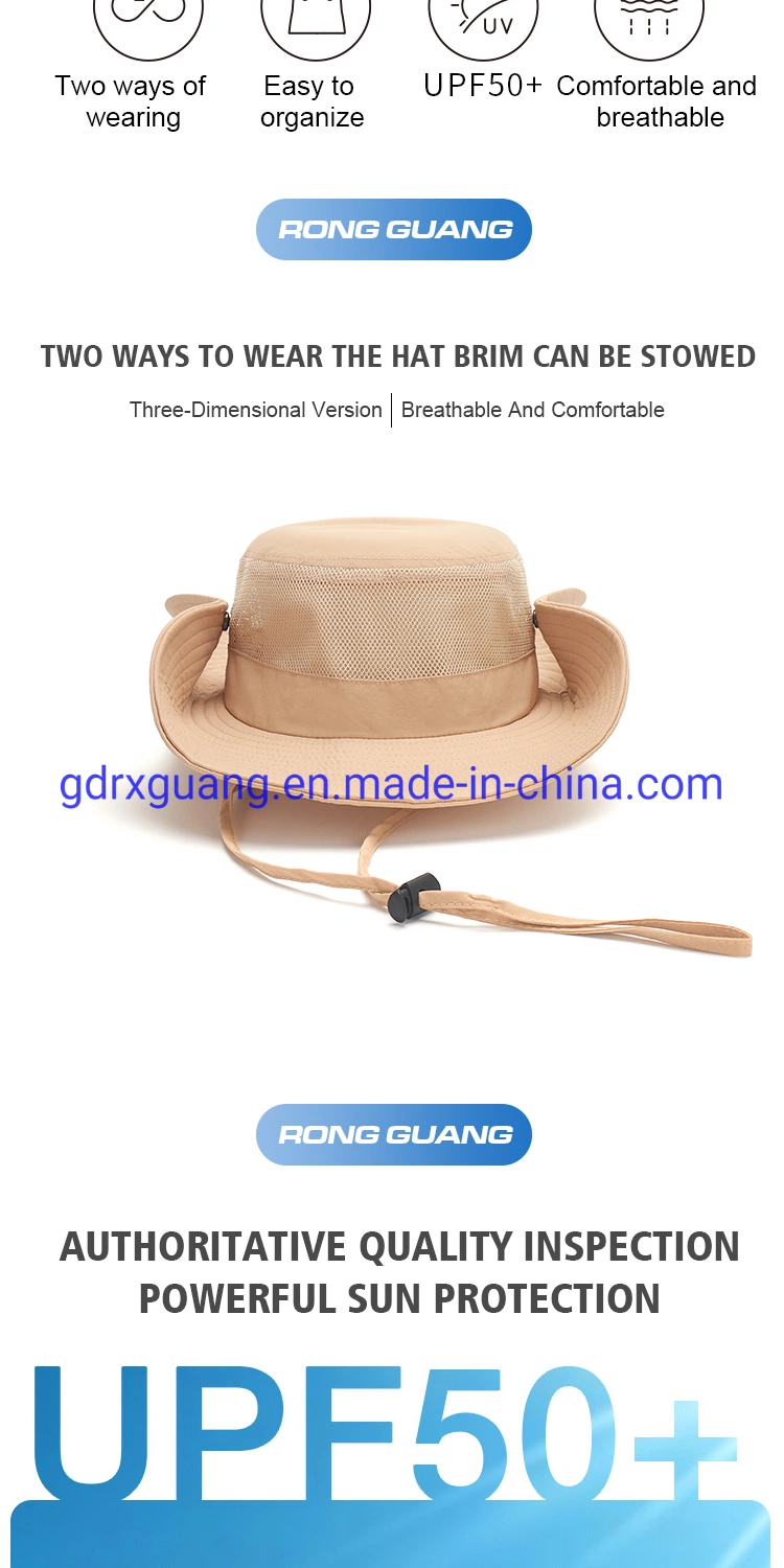 Outdoor Wide Brim Protection Waterproof Breathable Bucket Hat for Women Men