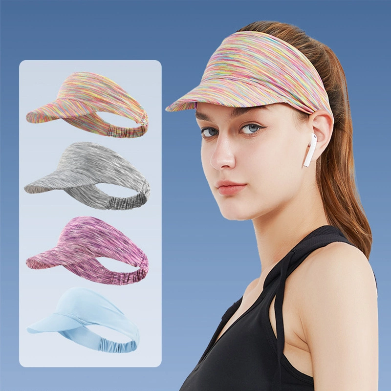 Sunscreen Hat Summer New Female Parent-Child Gradient Rainbow Color UV Protection Large Brim Empty Top Visor Sun Hat (CFCP012)