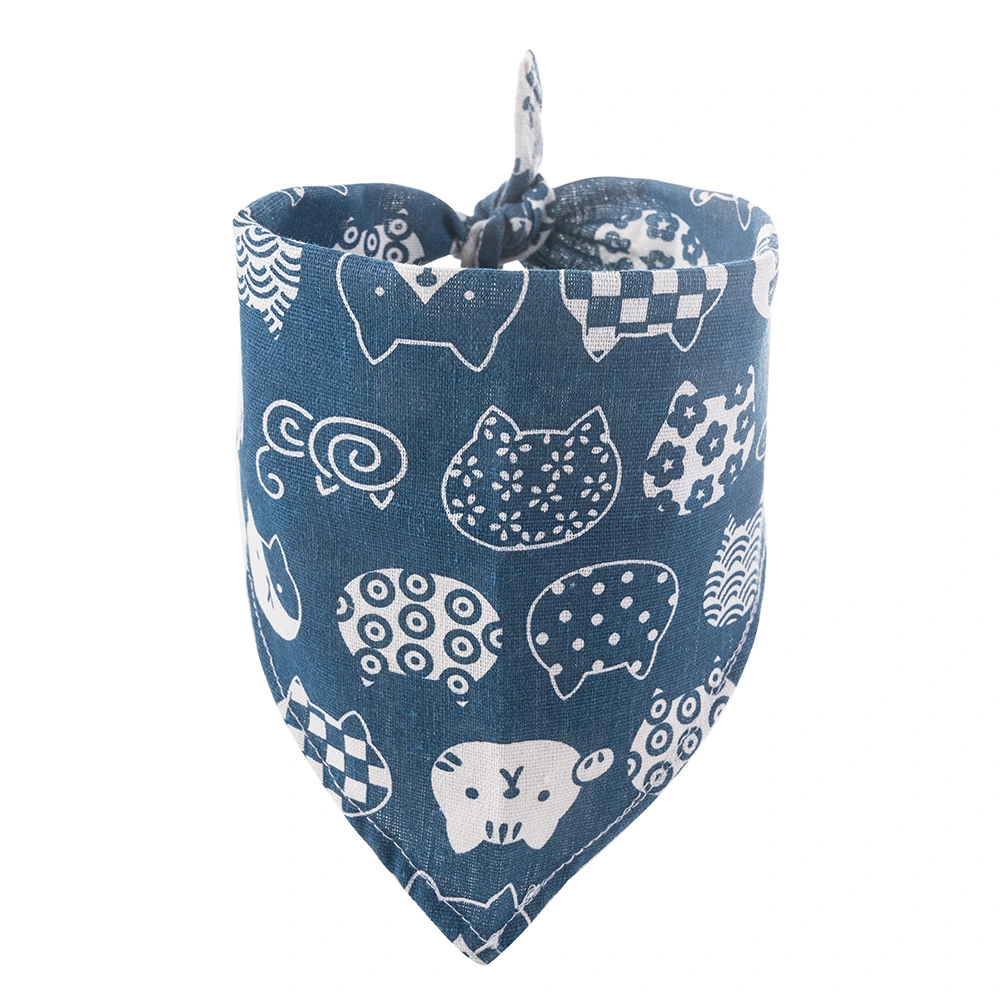 Bandanas Manufacturer Personalized Wholesale Soft 100% Cotton Double Layer Printed Pet Dog Bandana