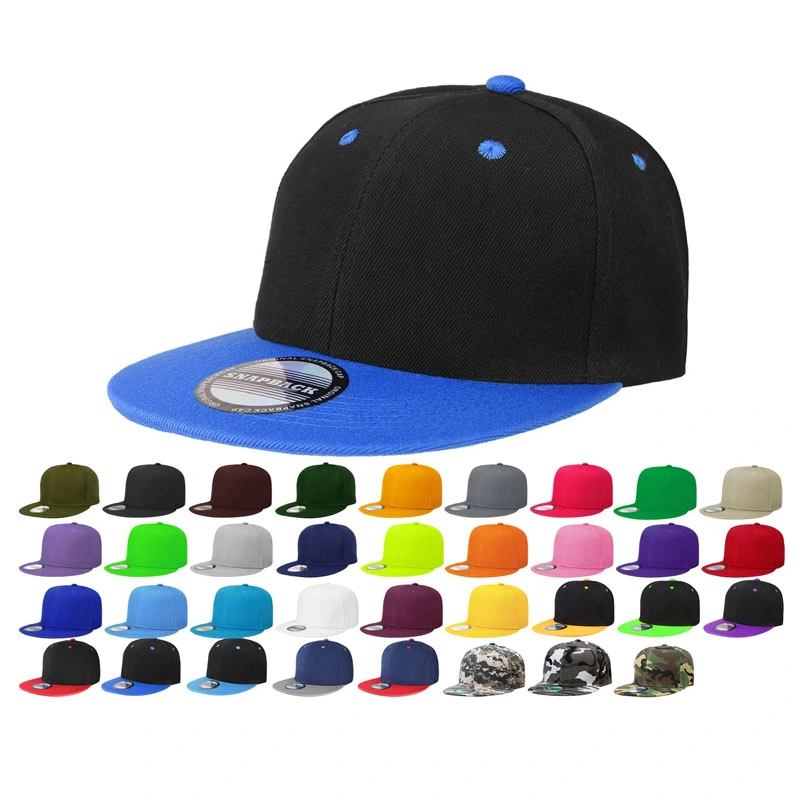 Falari Classic Snapback Hat Hip Hop Flat Bill Blank Solid Color Adjustable Size Custom Sports Caps