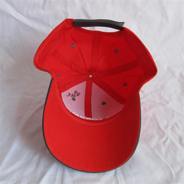 Zp022 Customized Red Color Cotton Men&prime;s Baseball Cap