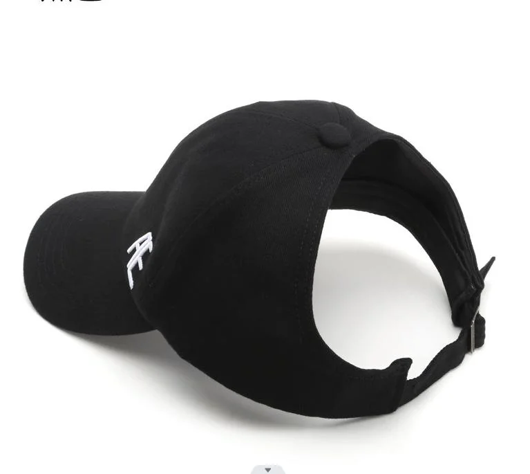 Women&prime; S Korean Version Japanese Sunscreen Shade Outdoor Sports Cap Can Be Tied Ponytail Baseball Cap Empty Top Cap