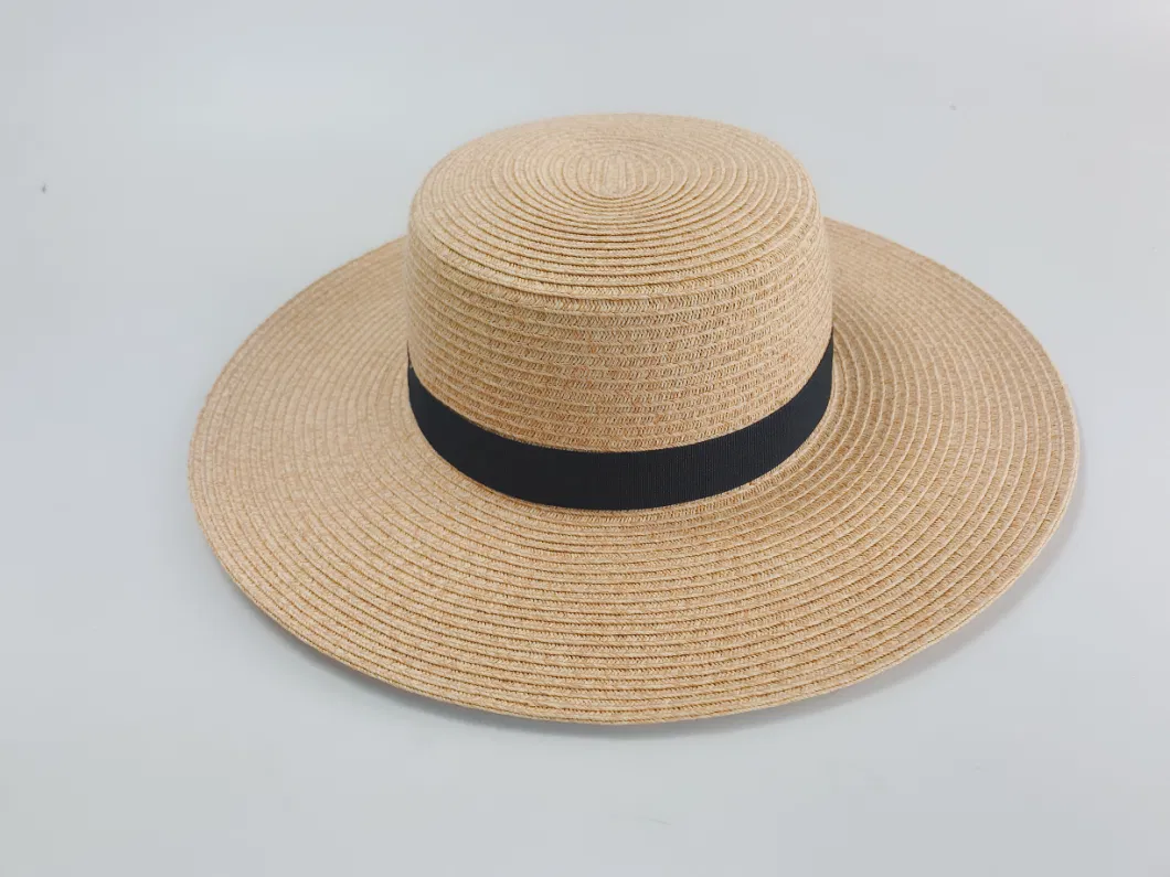 FSC Paper Straw with Golden Rulex Boater Hat