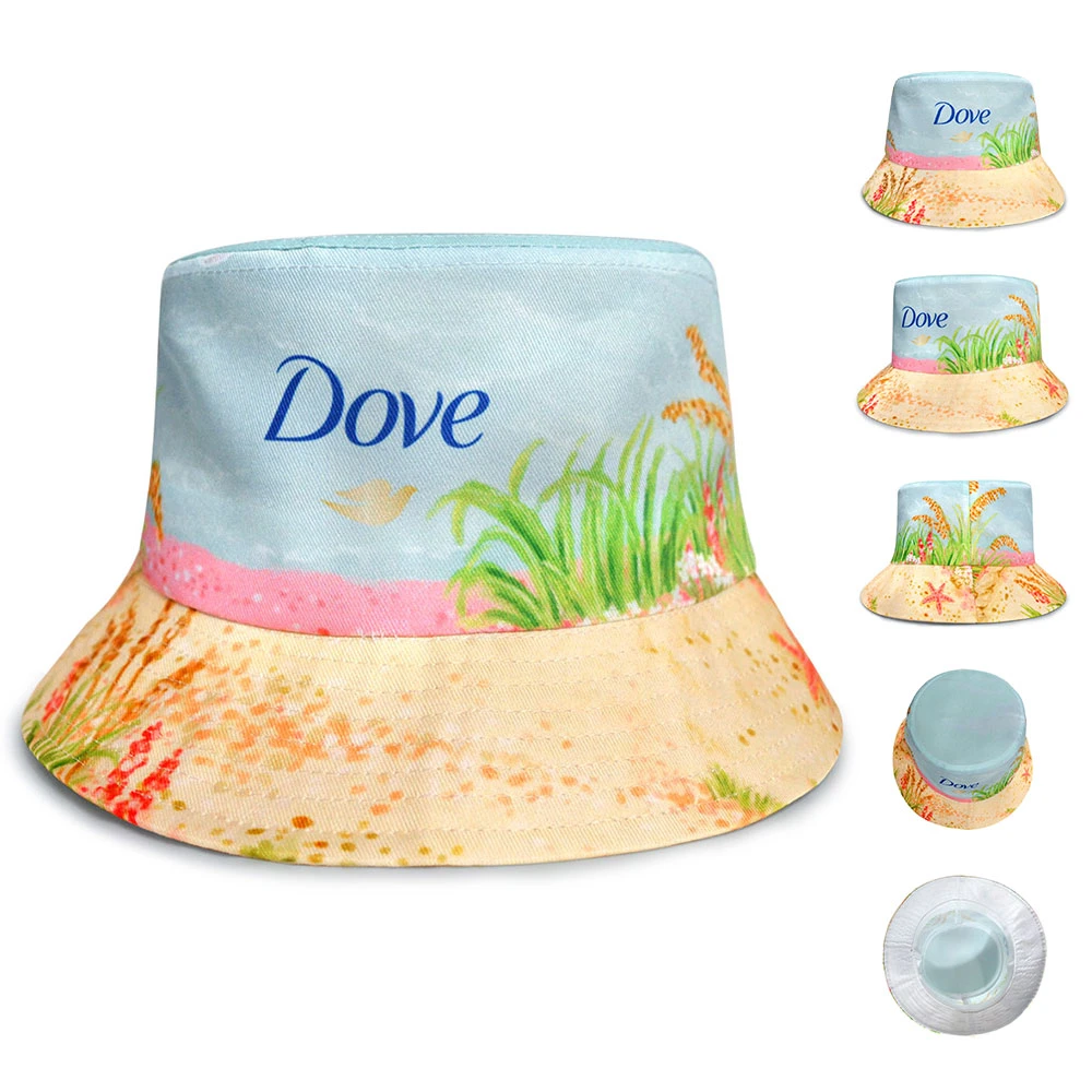Custom Polyester Sublimation Bucket Hat String Bucket Hat