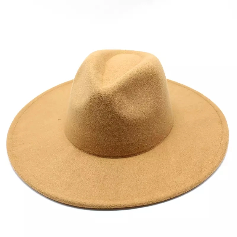 High Quality Fashion Colorful Flat Felt Fedora Hat