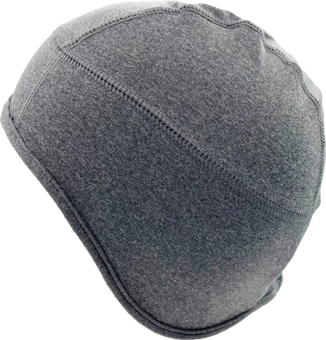 Grey Melange Blank Reflective Cycling Beanie Hats