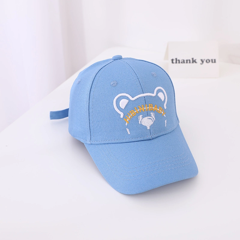 6-Panel Simple and Fashion Cute Bear Children&prime;s Baseball Caps Cotton Caps