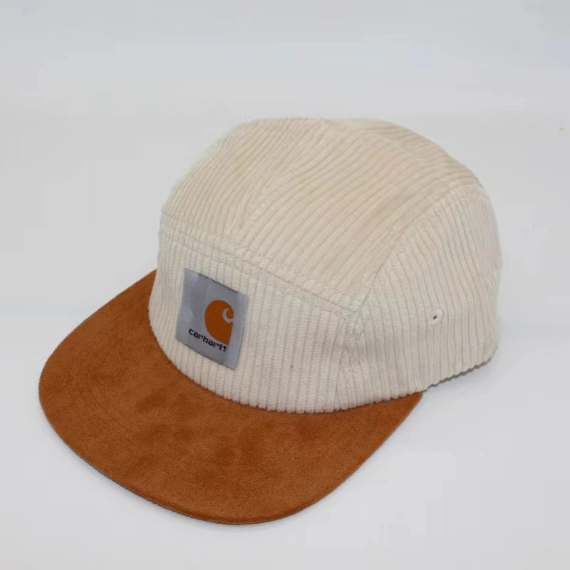 Embroidery High Quality Corduroy Snapback Cap with Custom Logo Unstructured Suede Hat