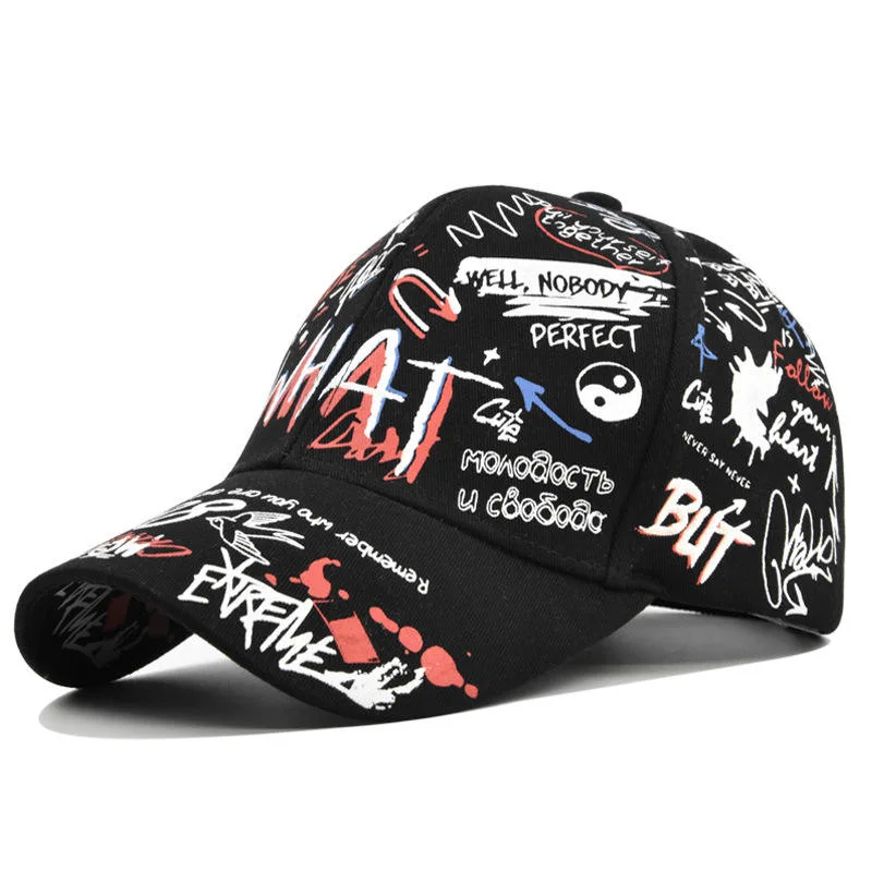 Fashion Graffiti Print Sports Hats Caps Outdoor Trendy Cap Baseball Caps