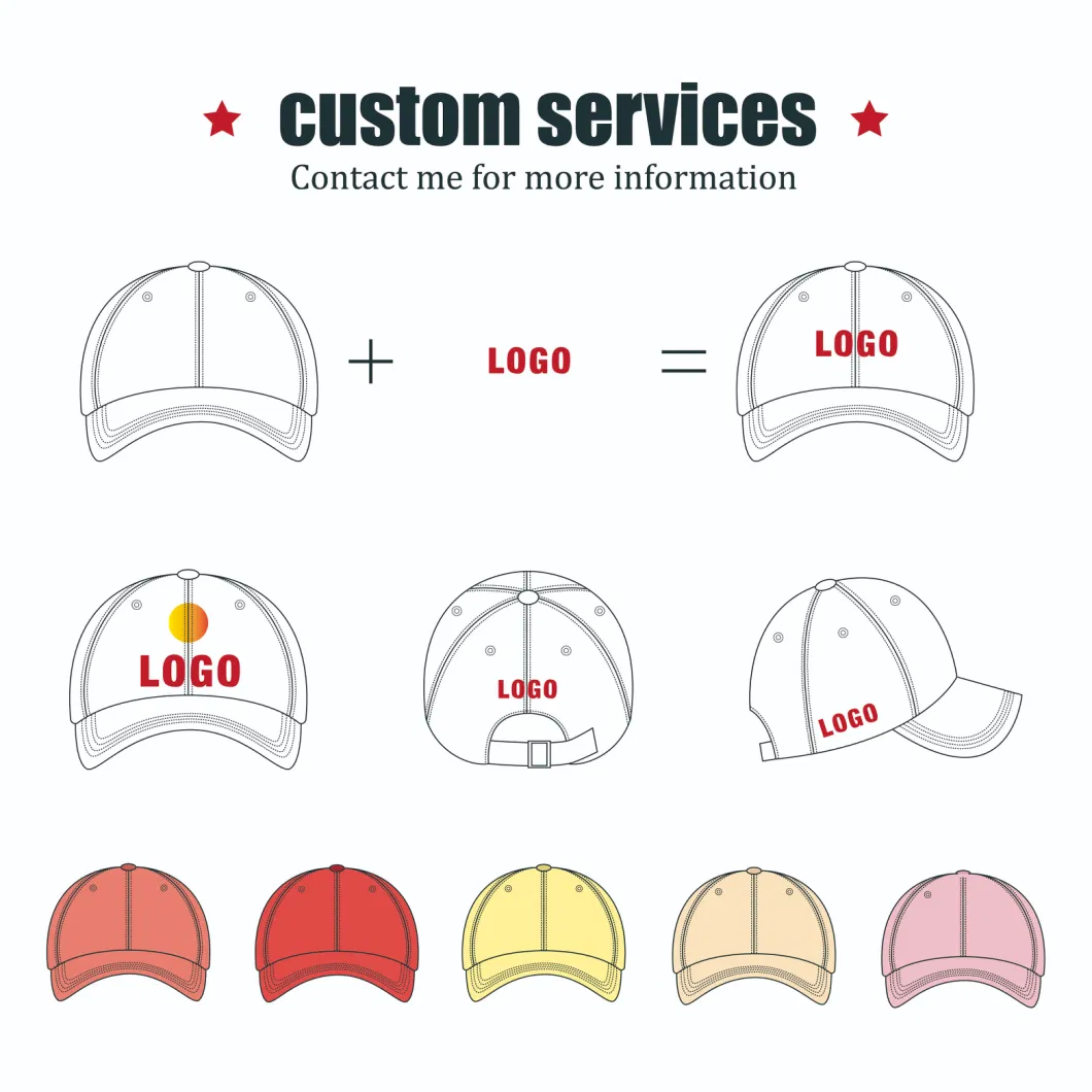 Hip Hop Trendy Custom Logo Vintage Cap Adjustable Men Cotton Embroidery Logo Baseball Cap