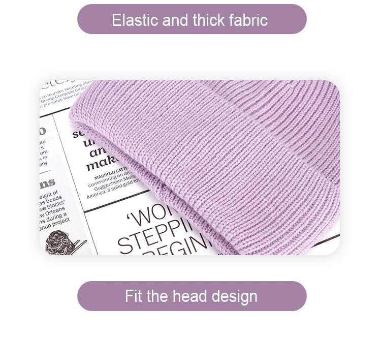 Designer Warm Custom Logo Winter Beanie Hats for Men Women