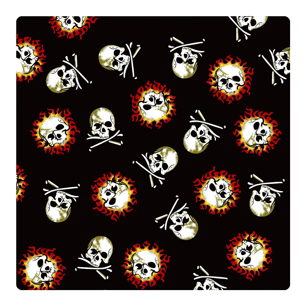 Halloween Holiday Polyester Skeleton Skull Bandana Cowboy Style Headband Bandanna