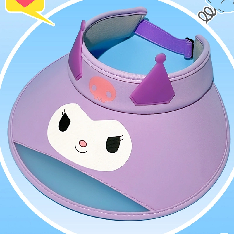 Ruunjoy Sanrio Anime Figure Kuromi My Melody Cartoon Cute Children Outdoors Sports Camping Sun Shade Hat Summer Girls Empty Top Hat