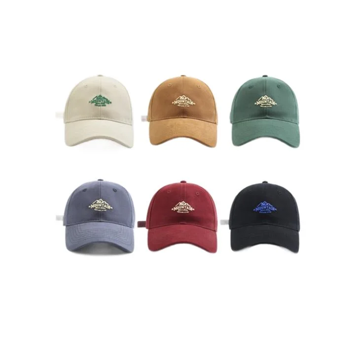 Fashion Embossed Logo Classic Soft Top Baseball Cap Trendy Multicolor Cotton Sports Cap for Outdoor Activities