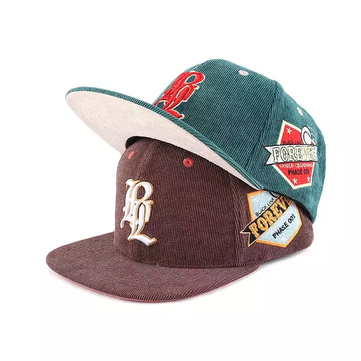 Mens Blank Hat Custom 6 Panel Sports Baseball Cap Snapback Corduroy Caps Hats